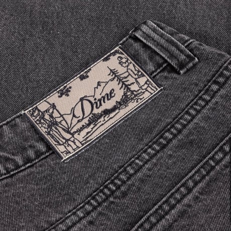Dime Relaxed Denim Pants - Faded Black