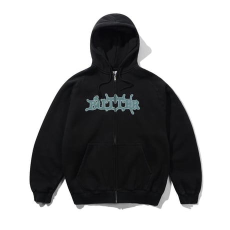 Butter Goods Serif Zip-Thru Hood - Black