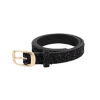 Dime Dress Leather Belt - Black