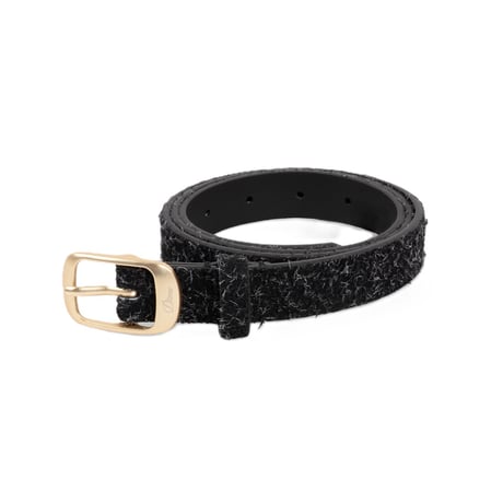 Dime Dress Leather Belt - Black