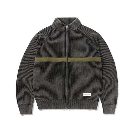 Butter Goods Bleach Zip-Thru Knit - Black