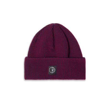 Polar Skate Co. Lines Merino Beanie - Wine / Navy