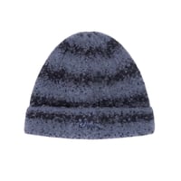 Dime Mohair Striped Beanie - Blue