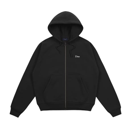 Dime Classic Logo Zip Hoodie - Pirate Black