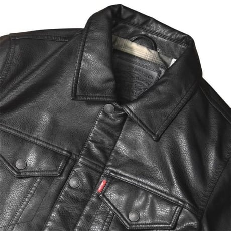 Levi's Faux Leather Trucker Jacket - Black