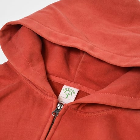 Cotton Collective 14oz Special Zip Hoodie - Vintage Red