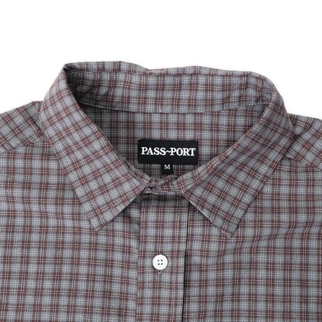 Pass~Port Workers Check Short Sleeve Shirt - Sangria