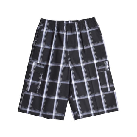Shaka Wear 5.6oz Plaid Shorts - Black