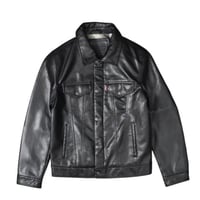 Levi's Faux Leather Trucker Jacket - Black