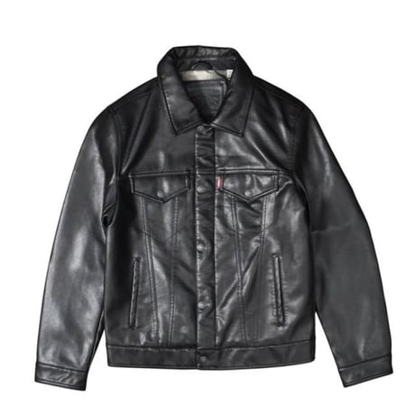 Levi's Faux Leather Trucker Jacket - Black