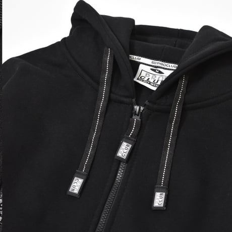PRO CLUB Heavyweight Full Zip Fleece Hoodie - Black