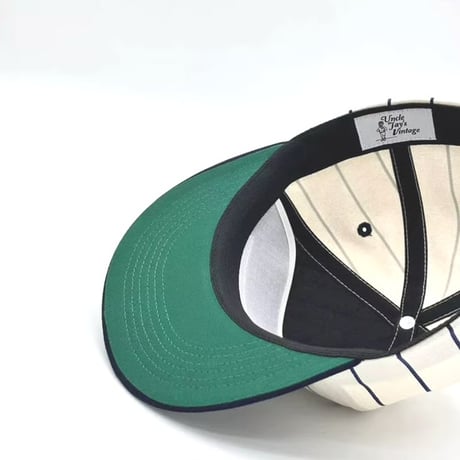Uncle Jay's Vintage New York Yankees Twill Pinstripe Cap - WhiteｘNavy