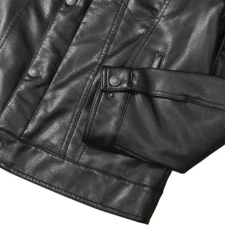 Levi's Faux Leather Trucker Jacket - Black