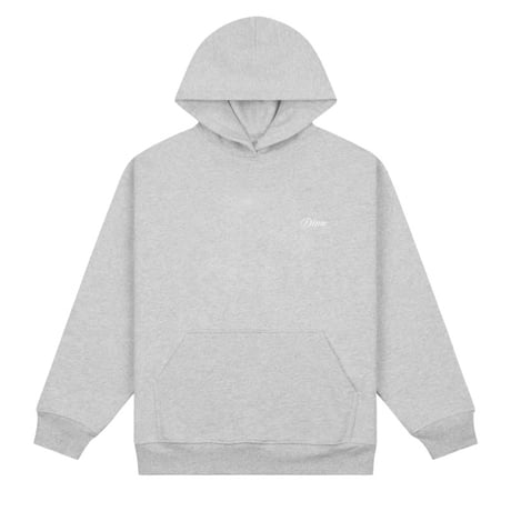 Dime Cursive Small Logo Hoodie - Heather Gray