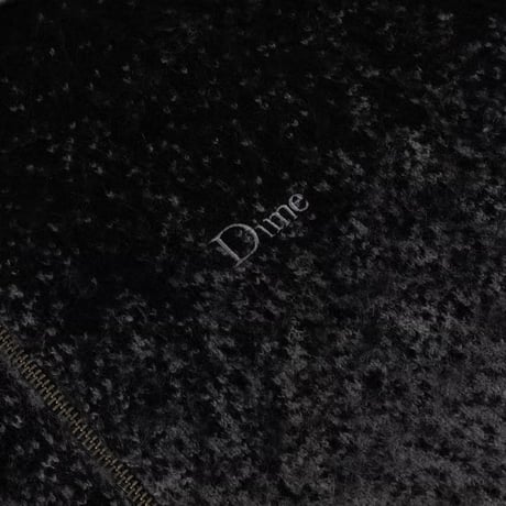 Dime Mohair Double Zip Knit - Black/Charcoal