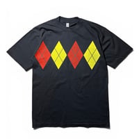STEAMIN PLALD TEE - Black