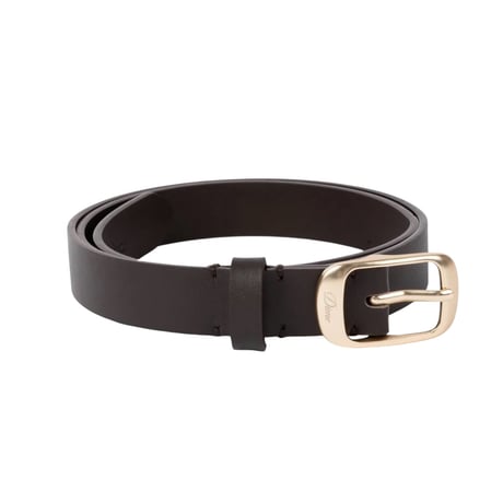 Dime Dress Leather Belt - Brown