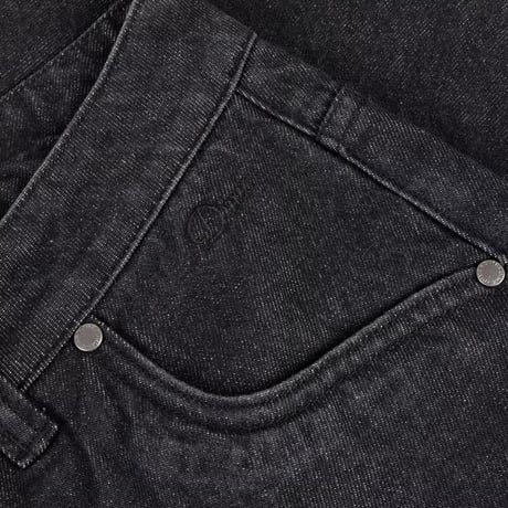 Dime Relaxed Denim Pants - Black Washed