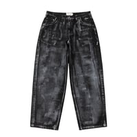 Dime Baggy Denim Pants - Black (White Paint)