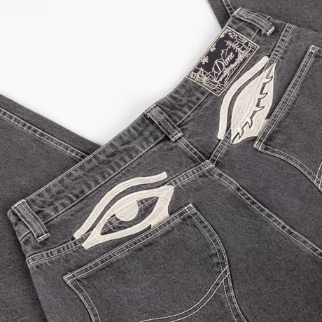 Dime Baggy Wink Denim Pants - Faded Black