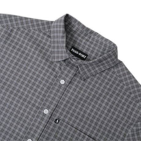Pass~Port Workers Check Short Sleeve Shirt - Graphite