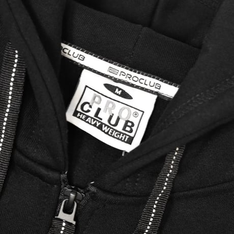 PRO CLUB Heavyweight Full Zip Fleece Hoodie - Black