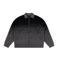 Dime Mohair Double Zip Knit - Black/Charcoal