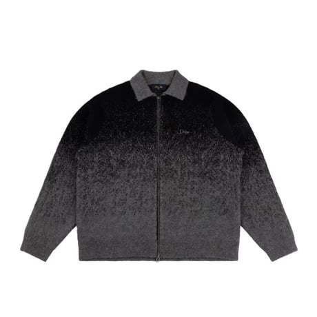Dime Mohair Double Zip Knit - Black/Charcoal