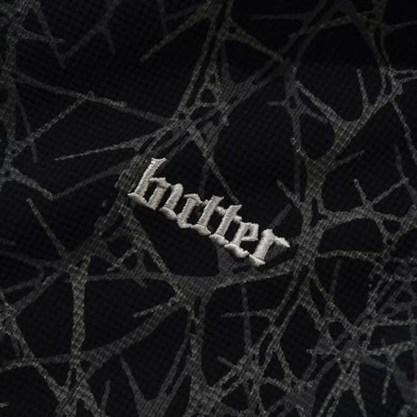 Butter Goods Thorn Camo Waffle Zip-Thru Hood - Black