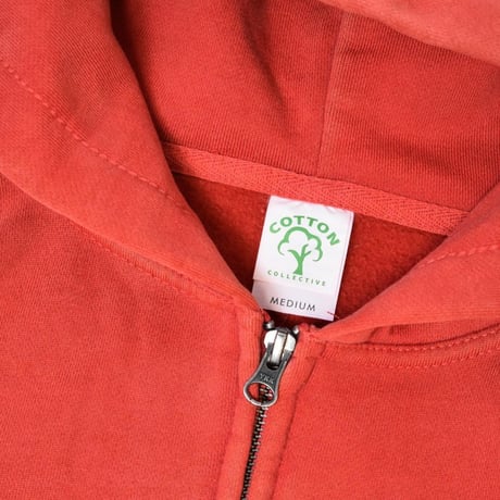 Cotton Collective 14oz Special Zip Hoodie - Vintage Red
