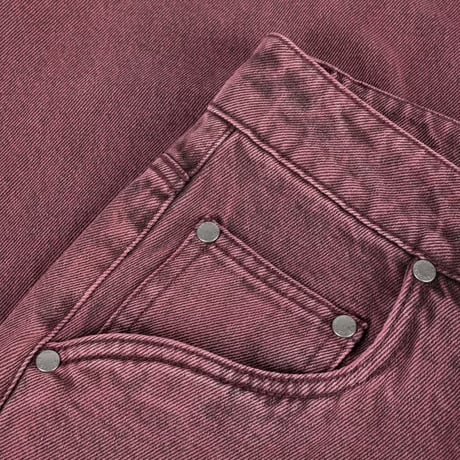 Dime Baggy Denim Pants - Wine Washed