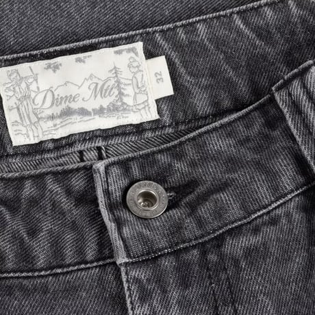 Dime Classic Denim Shorts - Faded black
