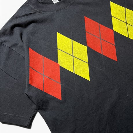 STEAMIN PLALD TEE - Black