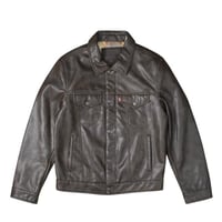 Levi's Faux Leather Trucker Jacket - Brown
