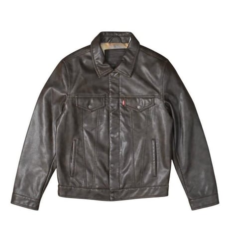 Levi's Faux Leather Trucker Jacket - Brown