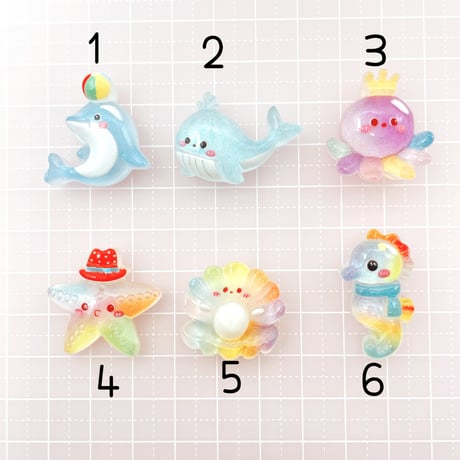 Ｎｏ．1062   イルカ くじら  海   デコパーツ