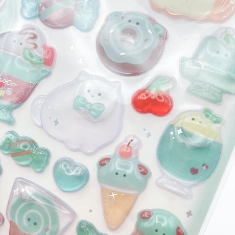 つぶらな瞳のウォーターシール チョコミント