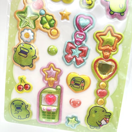 たまごっち  ぷくキラチャームステッカー  くちぱっち