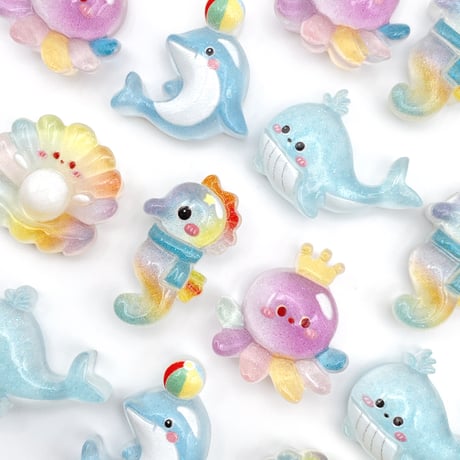 Ｎｏ．1062   イルカ くじら  海   デコパーツ