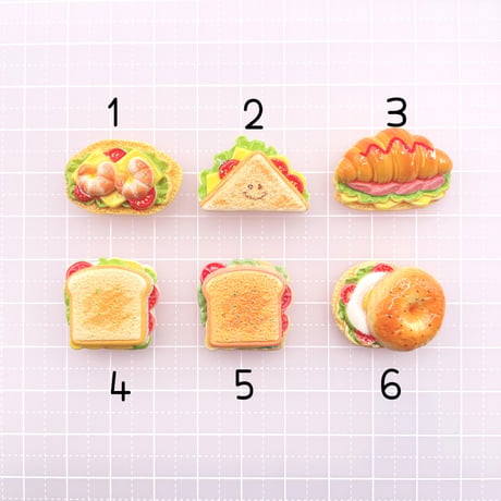 Ｎｏ．1069  ぱん  パン  サンドイッチ  ベーグル デコパーツ