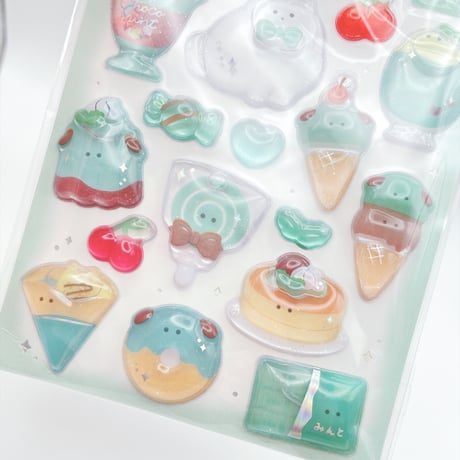 つぶらな瞳のウォーターシール チョコミント