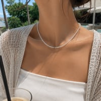 オーロラビーズネックレス