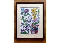 原画作品「花と葉っぱ」