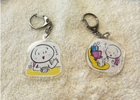 New!!　アクリルキーホルダー「お疲れ様」「話していいの？」（2種類）