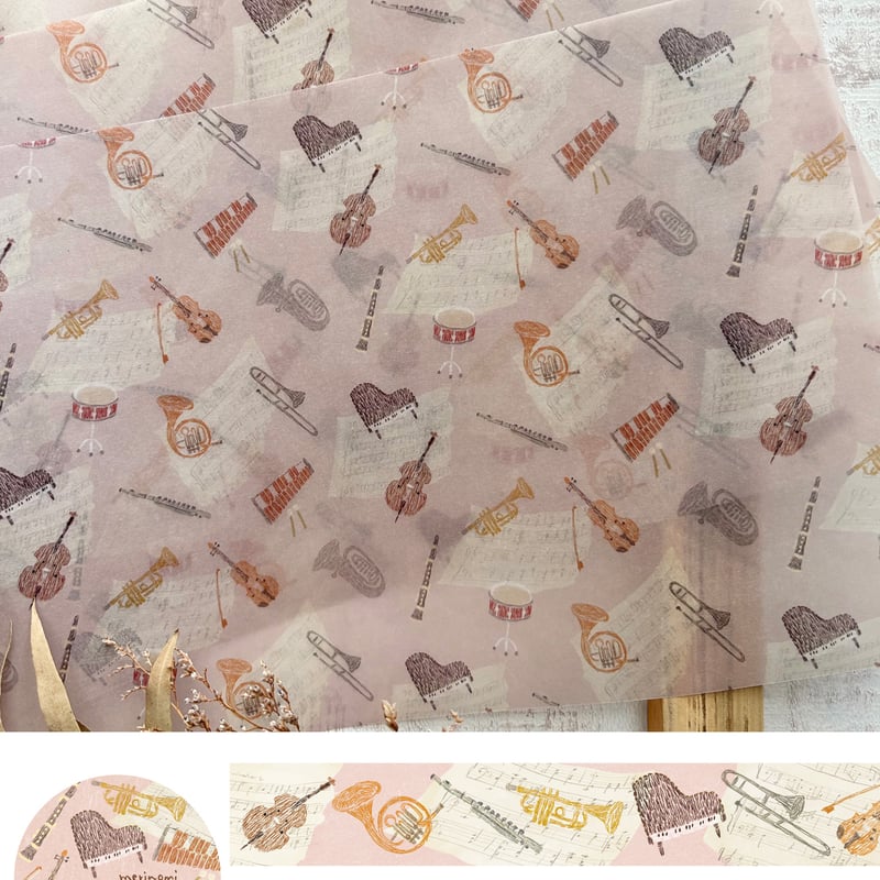 刺繍オーケストラ】透ける模様紙＋マステセット | merinomi | meriBUN