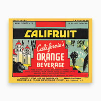 アメリカ　CALIFRUIT California's ORANGE BEVERAGE　ドリンクのラベル
