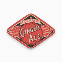 イギリス　AROMATIC GINGER ALE　ドリンクのラベル