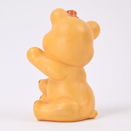ソビエト　年代不明　ぺろりんくま　くま　ソフビ　人形　高さ11cm