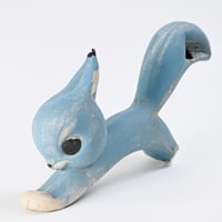ソビエト　年代不明　水色のりす　フィギュア　全長22cm