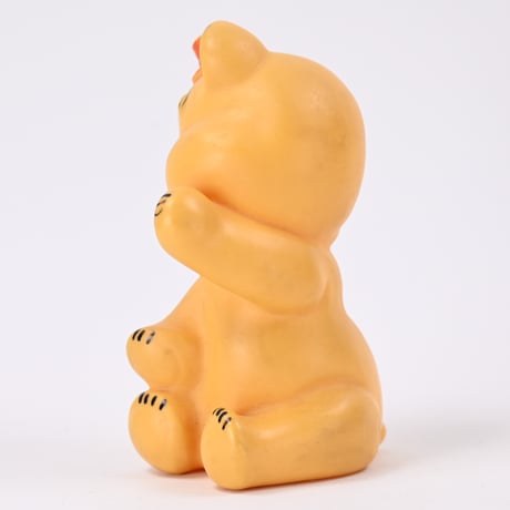 ソビエト　年代不明　ぺろりんくま　くま　ソフビ　人形　高さ11cm